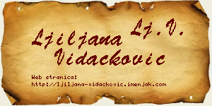 Ljiljana Vidačković vizit kartica